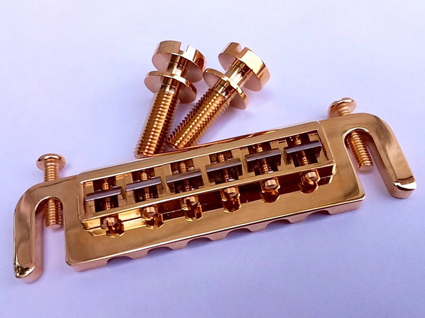 BADASSタイプ ギターブリッジ Gold + KTS Tiサドル