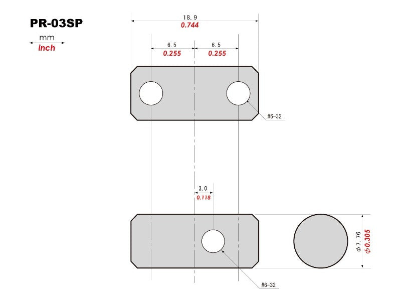 PR-03SPWB1 | Jazz Base® Style KTS Titanium Bass bridge (threaded saddl