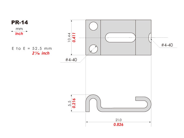 PR-14 | STRAT®スタイルブリッジ用KTSチタンサドル (弦ピッチ10.5m/mプレスサドル)