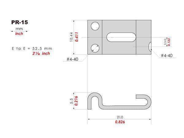 PR-15 |  STRAT®スタイルブリッジ用KTSチタンサドル (アメスタ/アメデラ用、弦ピッチ10.5m/mプレスサドル)