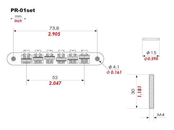 PR-01set | PR-01 Vintage ABR-1 Style Bridge Set