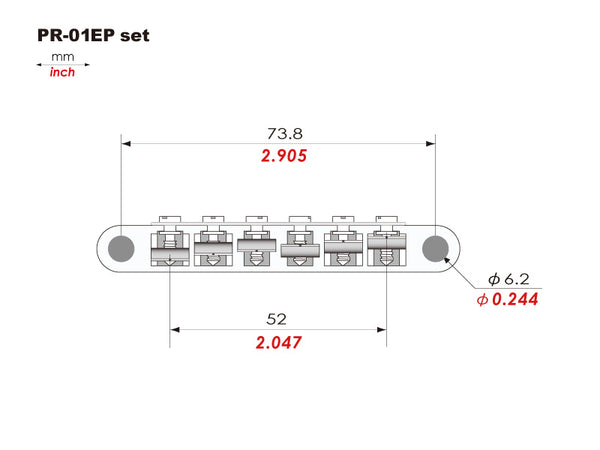 PR-01EPset | PR-01 EP set Bridge Set for Epiphone