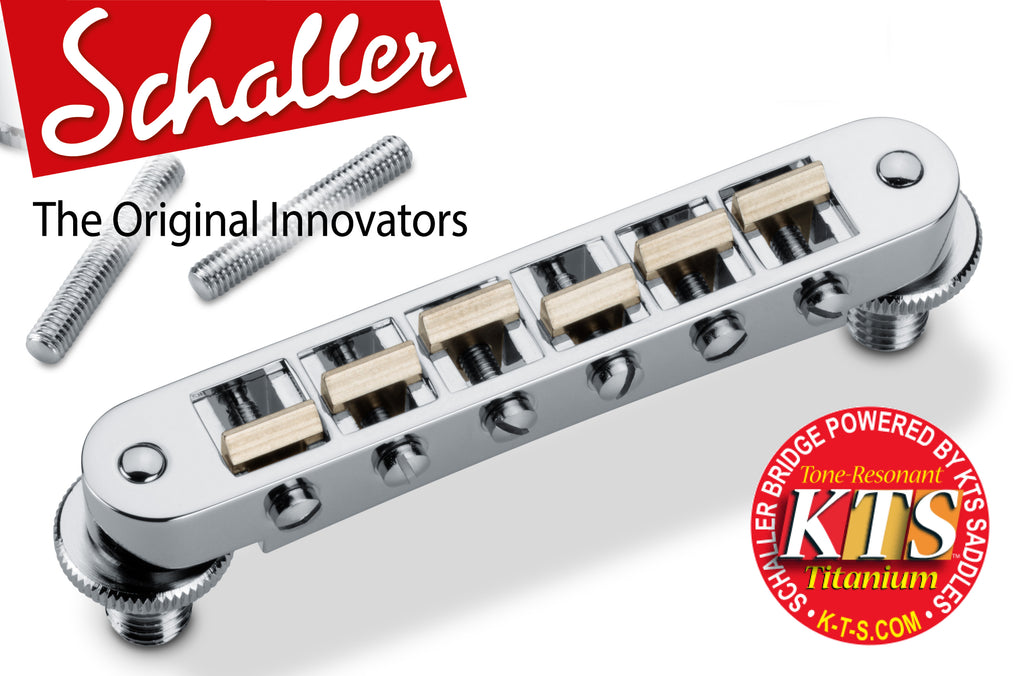 Schaller adopts KTS Titanium saddles on their guitar bridges