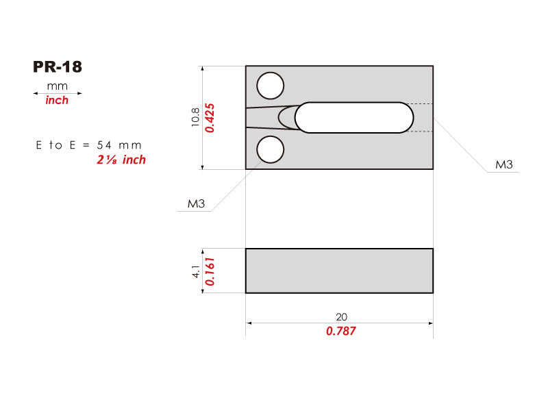 PR-18 | STRAT®スタイルブリッジ用チタンブロックサドル (10.8mm 