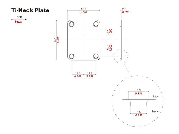Titanium Neck Joint Plate　No stamp